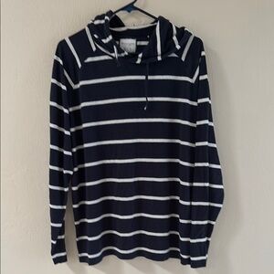Striped Navy and White Men's Sweater